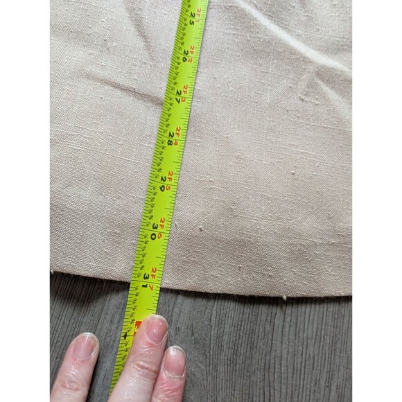 Vintage Cottage Tailor Beige Pleated Skirt With Brown Belt & Gold Chain Accent M - Picture 6 of 6